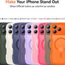 3 in 1 Magnetic for iPhone 17 Pro Max Case, Cute Wavy [Full Camera Protection][Fit for MagSafe] 1X Screen Protector+1X Wrist Strap, Anti-Slip Trendy Women Girly Case for iPhone 17 Pro Max 6.9", Orange