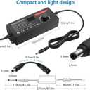 SHNITPWR 144W Universal Power Supply Adjustable DC 36V 30V 24V 20V 19V 14V 12V 9V AC/DC Adapter 100V~240V AC to DC Variable Power Converter 9V ~ 36V 4A 144W Power Adapter with 14 Tips 5.5x2.5mm