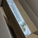 BOKT Mid Century Modern 1-Light Wall Mounted Light Brushed Gold Metal Wall Sconce Lighting Minimalist Anti Brass Wall Sconce Lamp White Glass Bathroom Vanity Light Fixture (White)