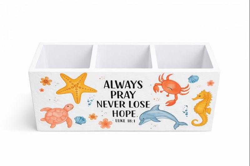 KRHFG Inspirational Christian Pen Pencil Holder, Christian Gifts for Women Men, Bible Verses Philippians 4:13 Pen Pencil Holder Organizer for Office Desk Accessories