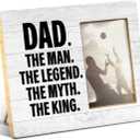 Yuzi-n Dad Gift From Son Daughter, Best Father Gifts, Meaningful Gift for Daddy, Dad Wood Picture Frame for 4x6 Inches Photo