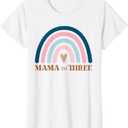 Mom of Three, Third Baby Announcement, T-Shirt, Medium