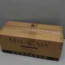 MALACASA 24 OZ Cereal Bowls, Porcelain Soup Oatmeal Bowls Set of 6, White Kitchen Ceramic Serving Bowl wtih Black Rim, Dishwasher Microwave Oven Safe, White, Series LUNA