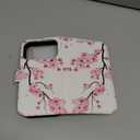 FUNMIKO for iPhone 17 Pro Case Wallet,Detachable Flip Folio Leather Cover,RFID Blocking 4 Card Slots Holder,Magnetic Kickstand,Protective Phone Shell for Women Girls,Elegant Cherry