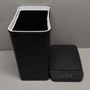 Yatmung 4 Gallons Bathroom Trash Can Automatic Touchless - 15.5 Liters Smart Trash Can Motion Sensor - Narrow, Plastic - Slim Electric Trash Bin - Skinny Garbage Can with Lid (Matte Black)