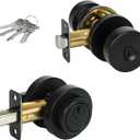Cielsa Dawn Matte Black Door Knob and Deadbolt Set,Single Cylinder Deadbolt Lock and Door Knob with Lock, Keyed Alike Door Locks for Front Door