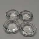 4 Pack,Clear Tealight Candle Holders, 3" Round Chunky Glass Candle Holder
