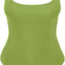 Narecte Sexy One Piece Bathing Suit for Women Tummy Control High Cut One Piece Swimsuit Womens Grass Green XL