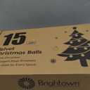 Brightown 15 Pcs Red Velvet Christmas Valentines Balls, 3.15 Inch Velvet Ornaments for Christmas Tree, Christma Tree Flocked Ornaments Balls for Family Holiday Wedding Party Xmas Hanging Decoration