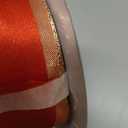 Red Wired Satin Ribbon Double Sided with Gold Lame Edges,1.5 Inch X 10 Yards (N2006)