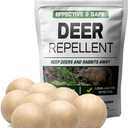 LAQDECDV Deer Repellent Outdoor, Rabbit Repellent for Garden, Deer & Rabbit Deterrent for Plants, Deers Repellant for Yard, Bunny Repellents, Keep Deer, Elk, Moose, Hares Away from Flower- 8 Pack