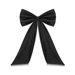 EYNDYN 4 Pcs Large Black Coquette Bow for Backdrop 27.6x21.7'' Big Black Bows Room Wall Decor Giant Ribbon Tie Halloween Hanging Gift for Birthday Bachelorette Party Baby Shower Bridal Shower Wedding