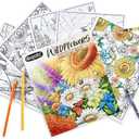 Crayola Wildflower Coloring Book (40 Pages), Premium Adult Coloring Pages, for Stress Relief and Relaxation, Gift for Adults