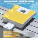 Solar Pool Light for Steel Wall Above Ground Pool Light,Submersible Pool Light with LCD Pool Thermometer,Underwater light for Pool Accessories,10 Light Modes Swimming Pool LED Lighting,1PC
