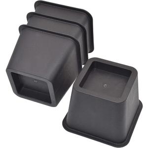 HauSun Bed Risers 3 Inch, Heavy Duty Square Furniture Frame Lift for Bed,Couch, Chair, Desk, Sofa and Bunk Bedpost, 4 Sets