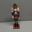 Clever Creations Red and Green King 10 Inch Traditional Wooden Nutcracker, Festive Christmas Décor for Shelves and Tables