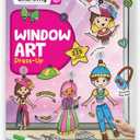 SmartCraft Window Art Fashion Kit with 225 Unique Combinations for Girls 5 to 10 Years Old | Glass Painting Kit | Birthday Gift for 5, 6, 7, 8, 9, 10 | Sun Catcher Art & Craft Activity Kit
