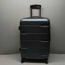 Coolife Luggage Suitcase PC+ABS Spinner Built-In TSA Lock 20in 24in 28in Carry on (Teal., M(24in).)