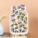 Unicorn Construction Magnetic Reward Jar for Classroom Toddlers - Potty Training MDF Wood Chore Chart for Kids Incentive Good Behavior Home Training for Boys Girls (12"x8")