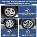 17 Inch Gloss Black ABS Hubcaps for 20132025 Ford Escape S Base, Fits 17-inch OEM Steel Wheels CJ5Z-1015-A & LJ6Z-1015-A, OEM Replacement GJ5Z-1130-A, Bolt-on Wheel Covers, 4-Pack