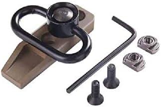 Alloy Dark Earth Tactical Modular Direct Attachment Quick Detach QD Sling Swivel Mount Kit-Push Button (Pack of 2) (Pack of 1) (Pack of 1) (- Pack of 2)
