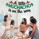 4 x A Little Muchacho is on the Way Banner - Boy Fiesta Baby Shower Decor, Muchachito Baby, Mexican Fiesta Boys Cactus Taco Cinco De Mayo Baby Shower Decorations Black Green