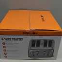 RAMJOY Toaster 4 Slice, Dual Independent Controls, Extra Wide Slot Toasters for Bagel, Bread, Waffles, 7 Shade Settings, 4 Main Functions, Removable Crumb Tray, 1500 Watts, Brushed Stainless Steel