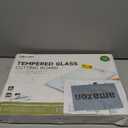 Tempered Glass Cutting Board Set, Large 16"x12" Glass Cutting Board for Kitchen with 4 Non-Slip Feet, Heat & Shatter Resistant Glass Cutting Board Dishwasher Safe, Perfect Kitchen Gift & Decor - Beige