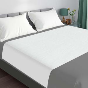 Bed Pads Washable Waterproof for Incontinence Adults, Reusable Wetting Pad Mattress Protector Underpads Tuckable Quick Dry, Fits King Size Bed, 36" x 76", White