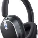 Hybrid Active Noise Cancelling Headphones, 120H Playtime Bluetooth Over Ear Headphones, Bluetooth 6.0 Wireless Headset with Display, 6 ENC Mic, Hi-Res Audio, Transparency Mode for Travel Game Black