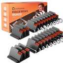 64 PCS Modular Wrench Organizer Wrench Holder - Wrench Tool Organizers for Tool Drawer Storage, Wrench Storage Set with Metric & SAE Label, Wrench Rack Tool Gift for Mechanics, Father, Men, Black