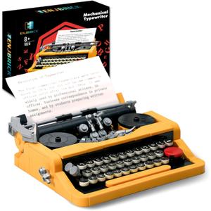 ENJBRICK Typewriter Building Set Compatible with Lego for Adults,Ideas Cute Building Toys for Girls 8-14 Years,Christmas Toys for Kids