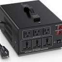 8000W Voltage Converter Transformer Step Up 110V/120V to220V/240V or Step Down 220V to 110V AC Power Converte, Circuit Breaker Protection, 3 US sockets, 3 Universal sockets, LCD Display