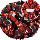 Cheerleading Poms Shiny Handle 12 PCS Double Sports Dance Party
