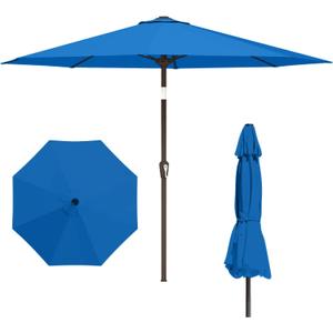11FT Patio Umbrella, Outdoor Umbrella with with 8 Sturdy Fiberglass Ribs,Market Table Umbrella with Push Button Tilt and Crank,Suit for Backyard,Garden,Pool,Deck(Royal Blue)