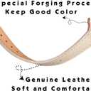STIROLL Slim Leather Bands Compatible with Apple Watch Band 38mm 40mm 41mm 42mm(Series 11 10), Top Grain Leather Watch Thin Wristband for iWatch SE 9 8 7 6 5 4 3 2 1 (Beige Rose Gold)