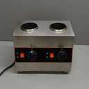 110V Cheese Sauce Warmer Jam Heat Preservation Machine 2 Pot Cheese Chocolate Sauce Heater Electric Sauce Warmer