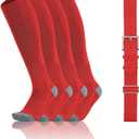 Toddler Baseball Socks And Belt Youth Softball Tee Ball Combo Set for Boy Girl (2 Pairs of Socks & 1 Belt), Size: 8-10 Years