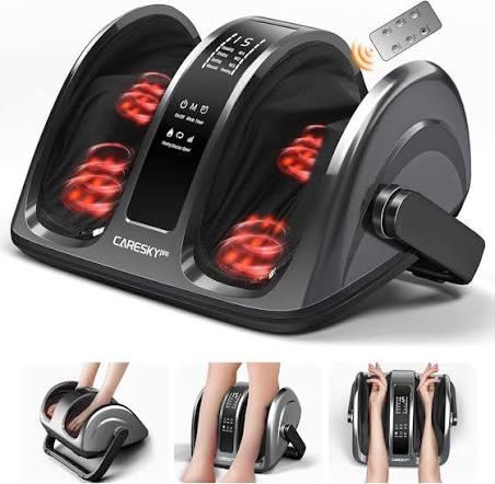 Shiatsu Foot Massager Machine with Heat : Deep Kneading Calf Massager with Vibration for Plantar Fasciitis, Neuropathy, Pain Relief, Circulation for Home and Office Use