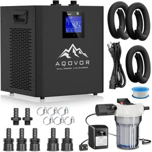 Ice Bath Water Chiller for Cold Plunge Tub, 1/3 Hp Cold Plunge Chiller with External Filter Water Pump & All Hoses, Ideal for Ice Bath Recovery Home Use 110v