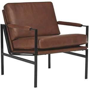 Signature Design by Ashley Puckman Mid-Century Modern Leather Accent Chair, Brown Signature Design by Ashley Puckman Mid-Century Modern Leather Accent Chair, Brown