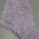 XeGe Fluffy Back Support Pillow Cover for Bed (No Filler), Light Purple Faux Fur Backrest Pillowcase, Lilac Furry Reading Pillow with Arms for Adults Kids, Fuzzy Sit Up Study Pillow, Lavender (Large)