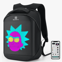 Gelrova LED Backpack with App Control Screen, [Battery not included] 17 Inch Bookbag DIY Pixel Animation Programming Laptop Backpack, Unique Gift for Men or Women