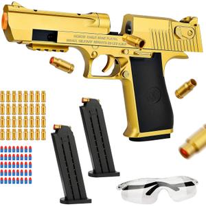 Toy with Soft Bullets, Toy Pistol with 32Pcs Jump Ejecting Mag, 40 Pcs EVA Darts Toys Foam Blaster, Gifts for Boys Kids and Girls Ages 14+