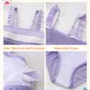 Mioglrie Girls Bathing Suit Kids Swimsuits Teen Tankini Girls' Swimwear Beach Ruffle Tween Bikini Sets Size 7-14 (7-8 Years, Purple)