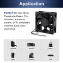 Wathai EC Industrial Case Fan 120mm x 38mm Ball Bearing 116 CFM AC 110V 115V 120V 220V 240V Brushless Cooling Fan 120x120x38mm