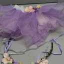 Girls Fairy Costume Set with Butterfly Wings Tutu Wand and Halo Headban (3-6 Years old, Light Purple)