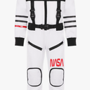 Kids Astronaut Costume NASA Space Jumpsuit for Halloween Boys Girls Pretend Role Play Dress Up, XL