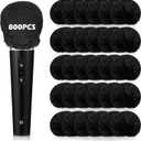 WLLHYF Microphone Cover, Disposable Mic Covers Individually Wrapped Non-Woven Microphone Windscreen Protective Cover for KTV Bar Recording Room (800)