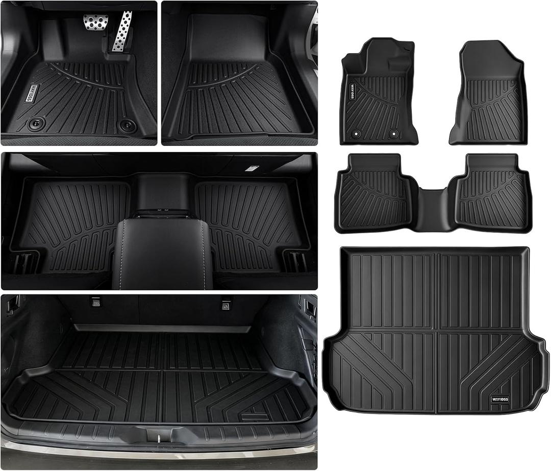 Floor Mats Compatible with 2026 Subaru Outback Premium/Limited/Touring/Wilderness/Limited XT/Touring XT with Cargo Liners TPE All Weather Protection Floor Liners with Trunk Mat 4pc-Black